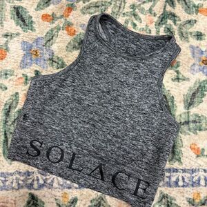 Strut This Bra Top Fitness Workout Solace Gray High Neck Small